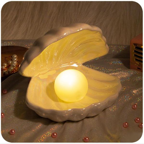 night lights ceramic shell pearl lamp bedroom decor light streamer fairy for girl home decoration bedside birthday gift
night lights ceramic shell pearl lamp bedroom decor light streamer fairy for girl home decoration bedside birthday gift