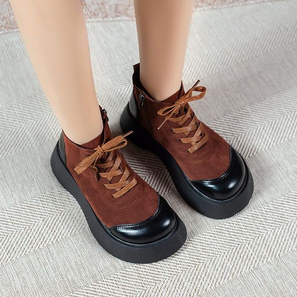 boots british style ankle women autumn round toe thick bottom platform woman lace-up zipper casual short botas, Black
boots british style ankle women autumn round toe thick bottom platform woman lace-up zipper casual short botas, Black