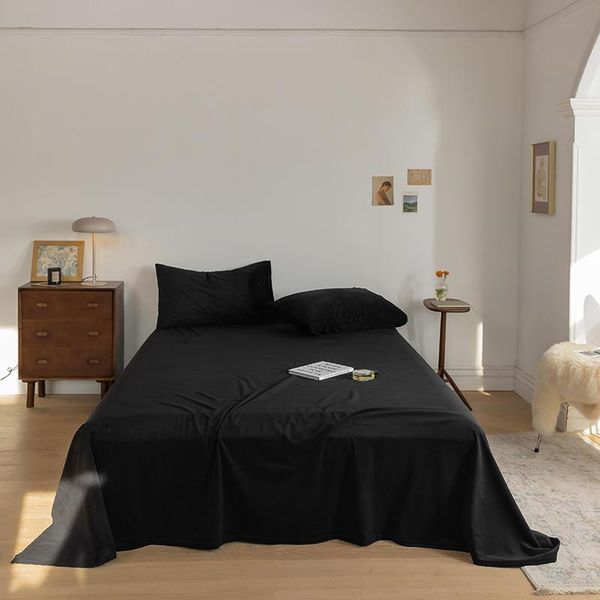 sheets & sets bonenjoy 1pc bed linen velvet warm covers black solid color flat sheet for winter sabanas single/queen/king size
sheets & sets bonenjoy 1pc bed linen velvet warm covers black solid color flat sheet for winter sabanas single/queen/king size