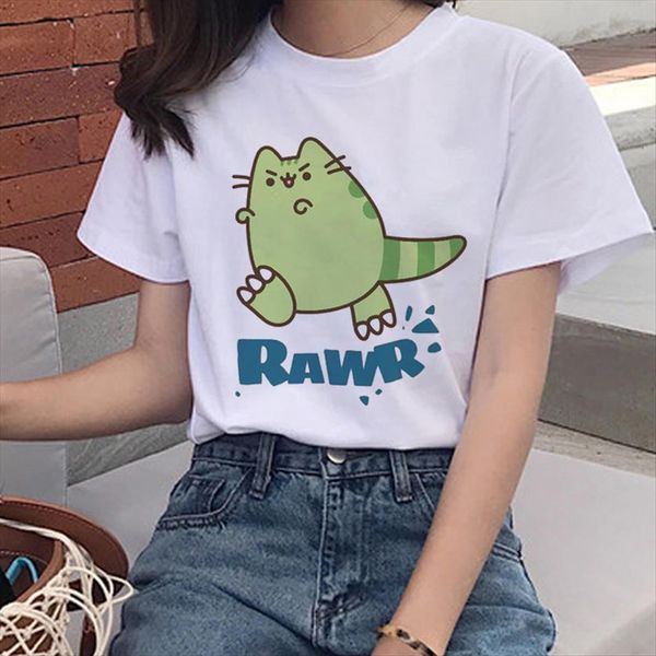 fashion cat harajuku ullzang funny women 90s cartoon print graphic korean style tees female, White
fashion cat harajuku ullzang funny women 90s cartoon print graphic korean style tees female, White