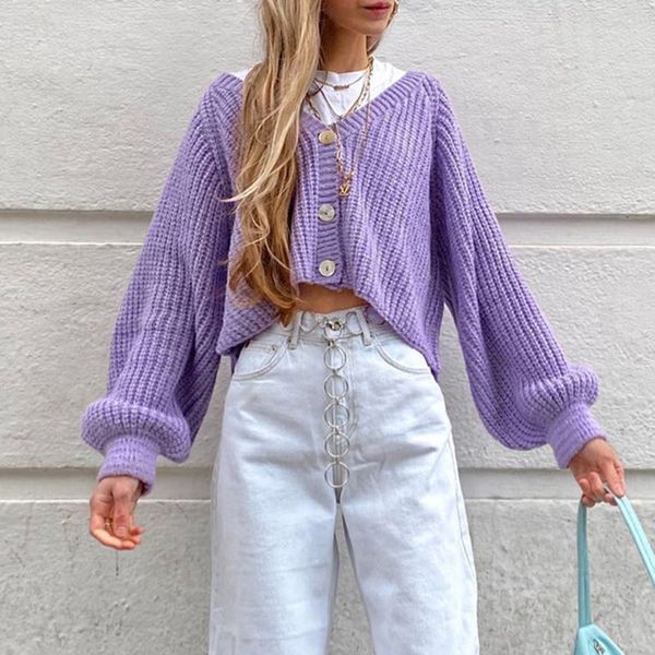 shestyle purple button up loose sweater women v neck low cut casual lantern sleeve texture warm autumn winter knitted coat 2021in, Black;white
shestyle purple button up loose sweater women v neck low cut casual lantern sleeve texture warm autumn winter knitted coat 2021in, Black;white