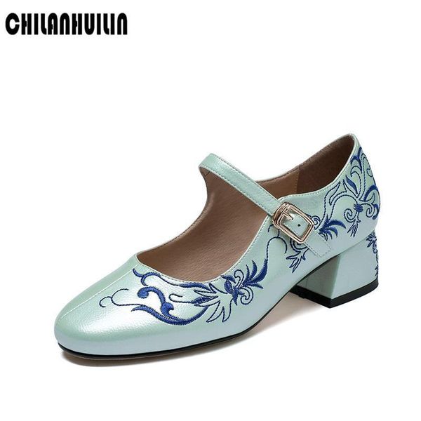 dress shoes retro high heels embroidered leather women pumps mary janes thick party office square toe woman, Black
dress shoes retro high heels embroidered leather women pumps mary janes thick party office square toe woman, Black