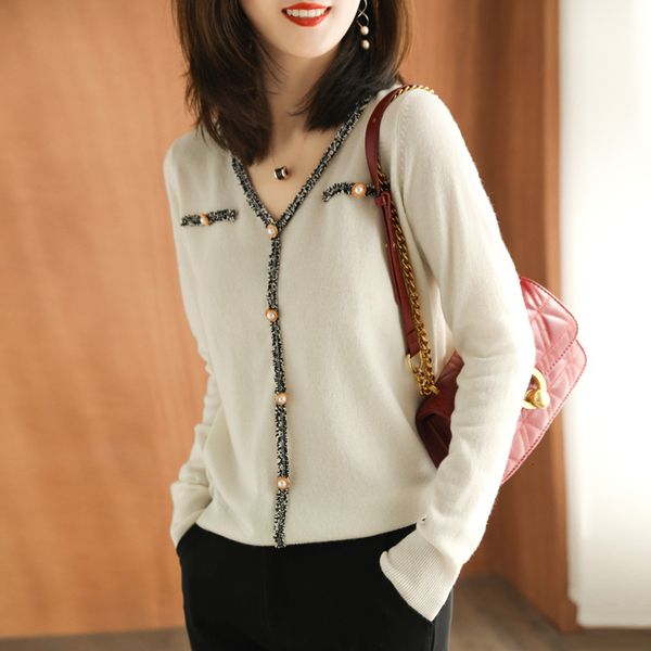 women's sweaters v-neck sweater women spring and autumn fashion knitted bottoming shirt thin gl8s, White;black
women's sweaters v-neck sweater women spring and autumn fashion knitted bottoming shirt thin gl8s, White;black