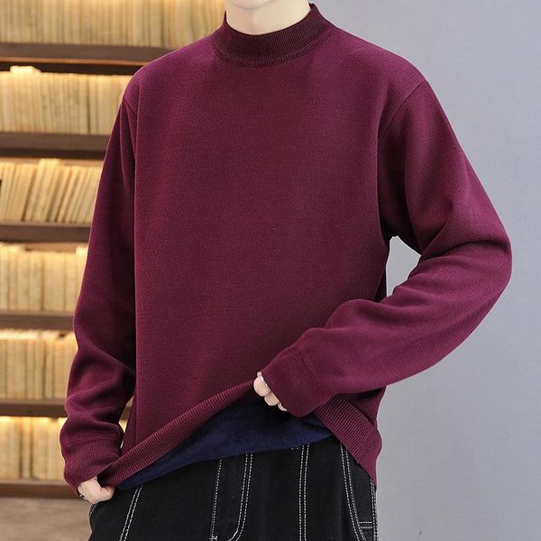 men's sweaters men autumn sweater o-neck pullovers fashion loose solid color long sleeve knitted fleece warm knitwear, White;black
men's sweaters men autumn sweater o-neck pullovers fashion loose solid color long sleeve knitted fleece warm knitwear, White;black