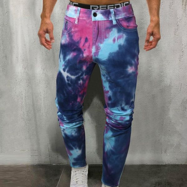men's jeans casual oversize pants mid-waist slim-fit tie-dyed denim button with pocket sportswear trousers, Blue
men's jeans casual oversize pants mid-waist slim-fit tie-dyed denim button with pocket sportswear trousers, Blue