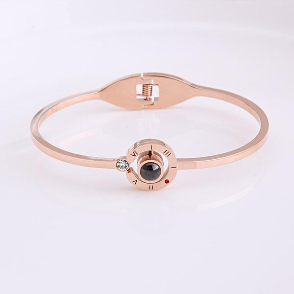 arrival rose gold stainless steel 100 language lover bangle projection memory open bracelets bangles drop, Black
arrival rose gold stainless steel 100 language lover bangle projection memory open bracelets bangles drop, Black
