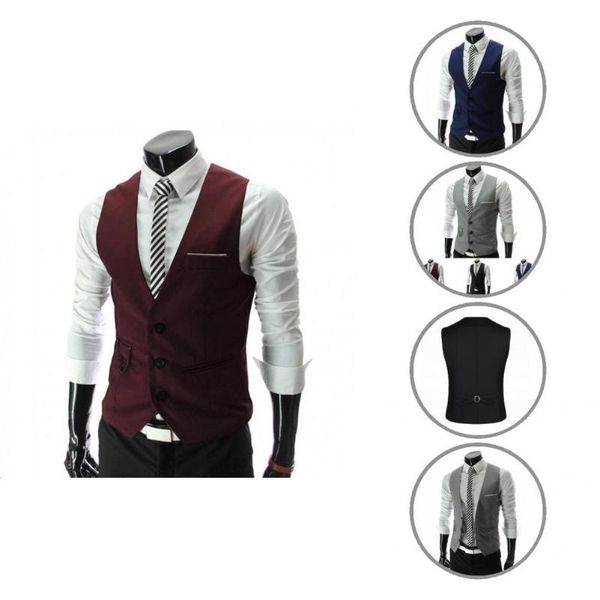 men's suits & blazers simple stylish single-breasted male suit vest soft texture business three buttons for work, White;black
men's suits & blazers simple stylish single-breasted male suit vest soft texture business three buttons for work, White;black