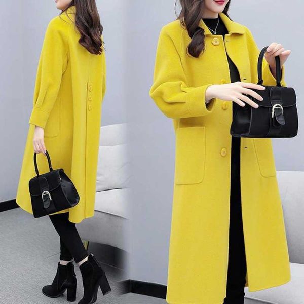 mid-length coat female korean version of autumn and winter lanterns sleeves woolen over the knee jacket 210527, Black
mid-length coat female korean version of autumn and winter lanterns sleeves woolen over the knee jacket 210527, Black