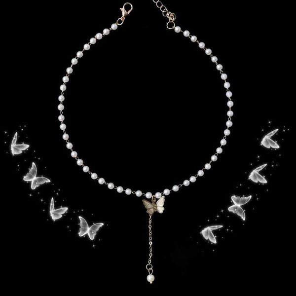 chains fairy french individuality vintage butterfly pearl necklaces ins gentle girly little love pendant chain 2021 trend jewelry, Silver
chains fairy french individuality vintage butterfly pearl necklaces ins gentle girly little love pendant chain 2021 trend jewelry, Silver