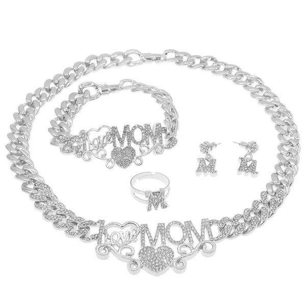 earrings & necklace mother's day gift silver plated gold i love you mom jewelry cuban chain set
earrings & necklace mother's day gift silver plated gold i love you mom jewelry cuban chain set