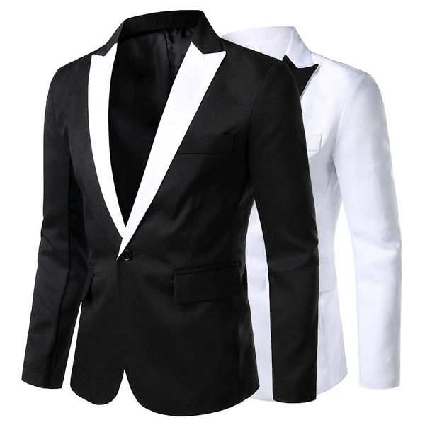 men's suits & blazers stllts fashion business casual long sleeve slim fit jacket blazer costume gentleman wedding coat european size, White;black
men's suits & blazers stllts fashion business casual long sleeve slim fit jacket blazer costume gentleman wedding coat european size, White;black