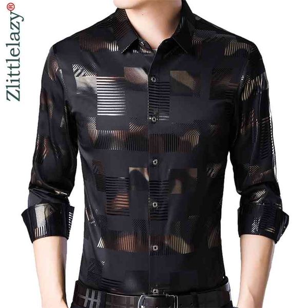 brand casual spring luxury plaid long sleeve slim fit men shirt streetwear social dress shirts mens fashions jersey 2306 210708, White;black
brand casual spring luxury plaid long sleeve slim fit men shirt streetwear social dress shirts mens fashions jersey 2306 210708, White;black