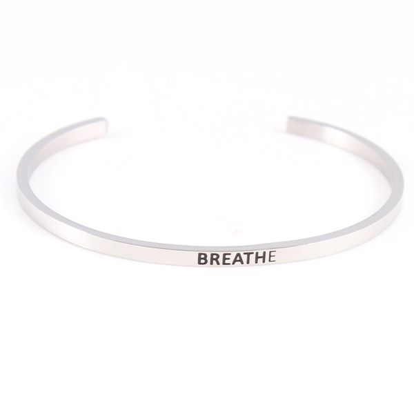stainless steel jewelry women bangles personalized positive inspirational mantra bangle bracelets for giftdio chan contact, Silver
stainless steel jewelry women bangles personalized positive inspirational mantra bangle bracelets for giftdio chan contact, Silver