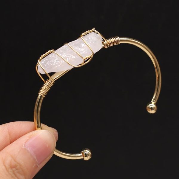 bangle trendy natural stone crystal gold plated alloy lady bangles jewelry for women reiki heal party gifts, Black
bangle trendy natural stone crystal gold plated alloy lady bangles jewelry for women reiki heal party gifts, Black