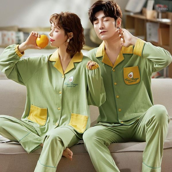 winter couple pajamas cotton cardigan sets cute green avocado sleepwear men & women casual pocket home clothing, Black;brown
winter couple pajamas cotton cardigan sets cute green avocado sleepwear men & women casual pocket home clothing, Black;brown