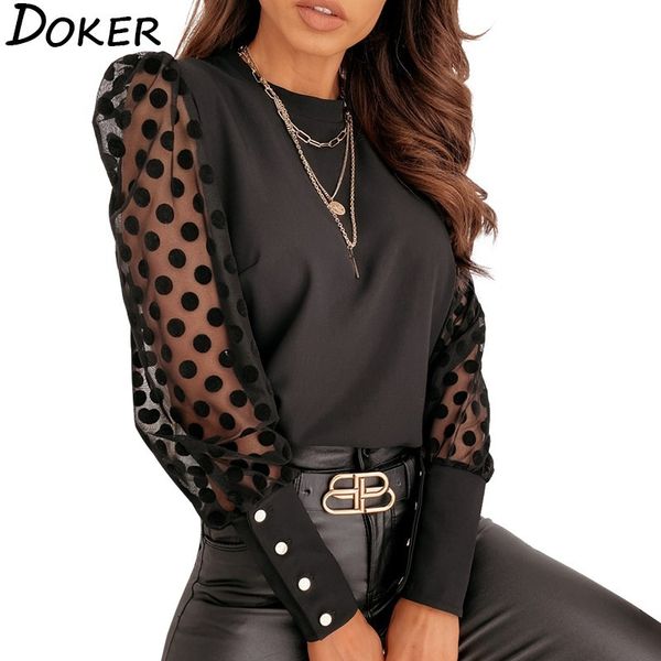 office blouse womens casual fashion polka dot puff long sleeve o neck plus size ladies shirts and blouses femme ropa mujer 210423, White
office blouse womens casual fashion polka dot puff long sleeve o neck plus size ladies shirts and blouses femme ropa mujer 210423, White