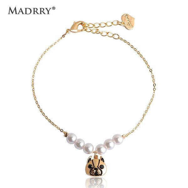 madrry dog zodiac simulated pearl bracelets for fashion women girls copper metal pulseira feminina gold-color bridal wedding link, chain, Black
madrry dog zodiac simulated pearl bracelets for fashion women girls copper metal pulseira feminina gold-color bridal wedding link, chain, Black