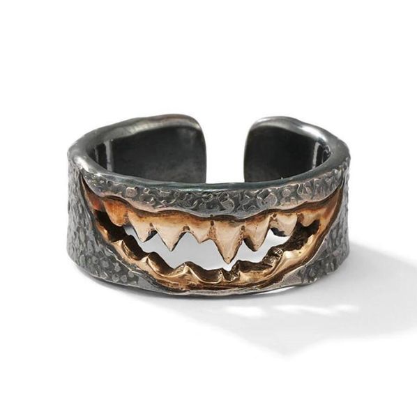 cluster rings fashion mouth design hip hop punk tooth ring domineering retro for men, Golden;silver
cluster rings fashion mouth design hip hop punk tooth ring domineering retro for men, Golden;silver