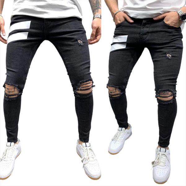 fashion distressed destroyed jeans women pants casual slim fit skinny denim with ripped holes, Black
fashion distressed destroyed jeans women pants casual slim fit skinny denim with ripped holes, Black