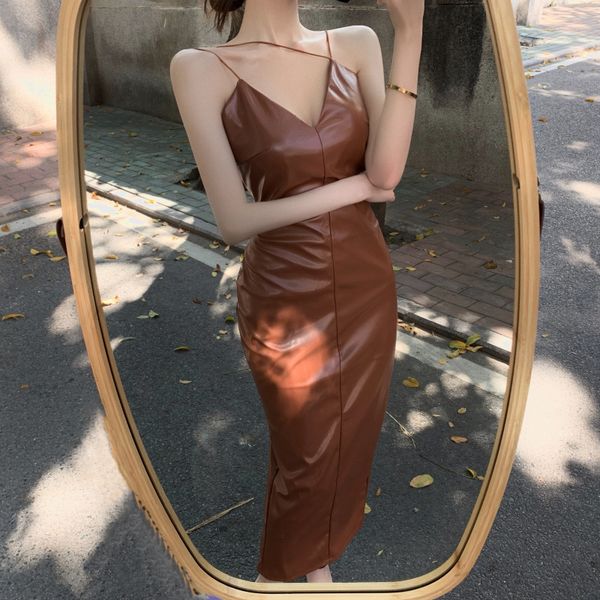off shoulder strap cross slim leather dress women midi v neck backless bodycon streetwear party elegant club193f 210420, Black;gray
off shoulder strap cross slim leather dress women midi v neck backless bodycon streetwear party elegant club193f 210420, Black;gray