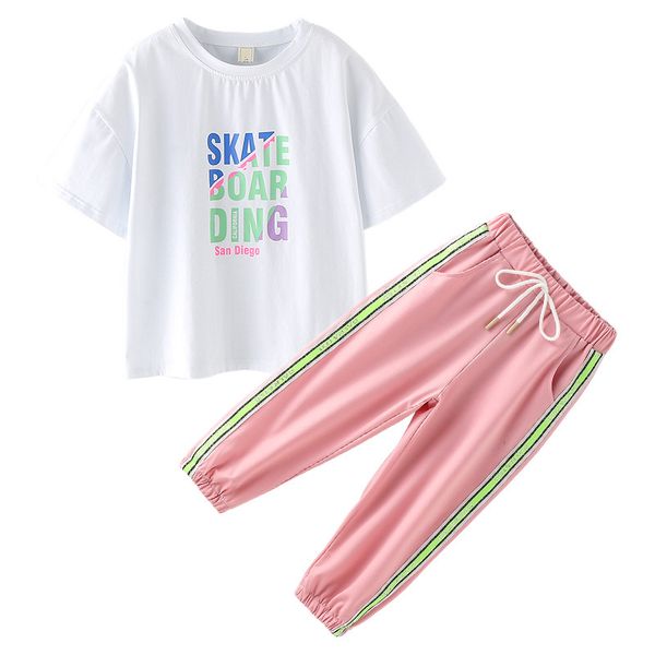 girls t-shirt +pant 2pcs kids spring autumn 2021 fashion formal sport performance teenagers children sets ou, White
girls t-shirt +pant 2pcs kids spring autumn 2021 fashion formal sport performance teenagers children sets ou, White