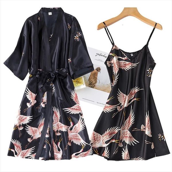 rayon 2pcs robe set bride women sleepwear bridesmaid wedding gown lace kimono bathrobe night dress casual nightgown, Black;red
rayon 2pcs robe set bride women sleepwear bridesmaid wedding gown lace kimono bathrobe night dress casual nightgown, Black;red