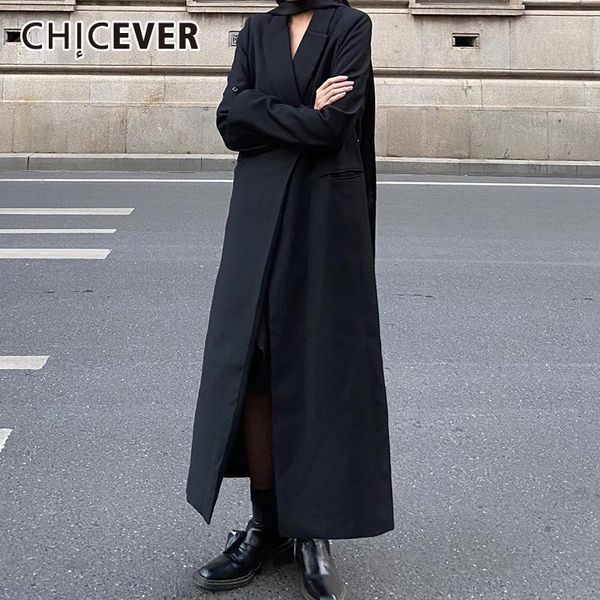 women's suits & blazers chicever black for women long sleeve side split solid plus size overcoat streetwear female 2021 autumn fashion, White;black
women's suits & blazers chicever black for women long sleeve side split solid plus size overcoat streetwear female 2021 autumn fashion, White;black
