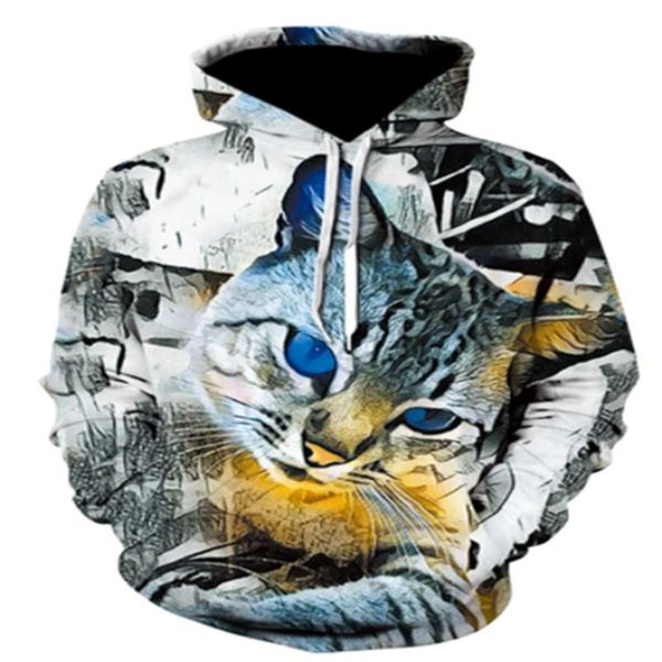 men's hoodies & sweatshirts fun 3d cat print women's hoodie casual sweatshirt pullover streetwear hooded clothes top, Black
men's hoodies & sweatshirts fun 3d cat print women's hoodie casual sweatshirt pullover streetwear hooded clothes top, Black