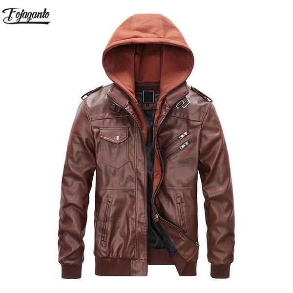 men's fur & faux fojaganto brand men leather jacket slim pu coat stand collar male outerwear, Black
men's fur & faux fojaganto brand men leather jacket slim pu coat stand collar male outerwear, Black