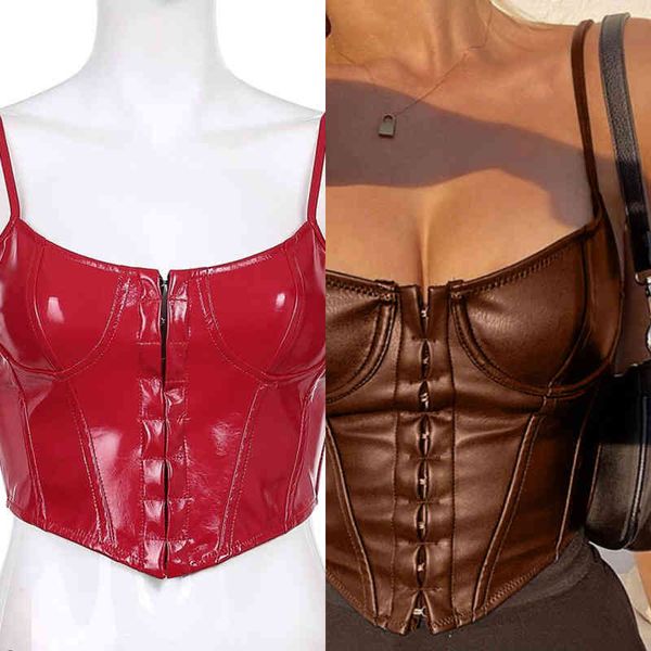 nxy women's tanks & cami's corset black pu leather bustier crop fashion lady sleeveless strap camis clubwear summer low cut slim c, White
nxy women's tanks & cami's corset black pu leather bustier crop fashion lady sleeveless strap camis clubwear summer low cut slim c, White