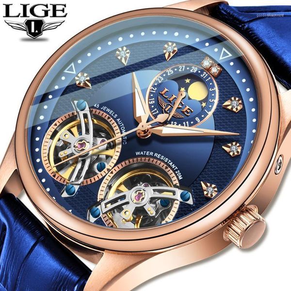 wristwatches 2021 lige men watch automatic mechanical tourbillon high end genuine leather waterproof relogio masculino1, Slivery;brown
wristwatches 2021 lige men watch automatic mechanical tourbillon high end genuine leather waterproof relogio masculino1, Slivery;brown