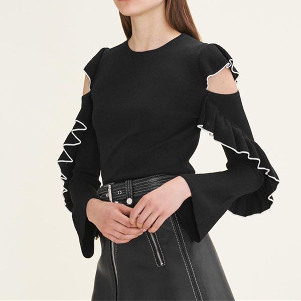 runway ruffled round neck knitted sweater women off shoulder long sleeve pullovers female casual ladies slim knitwear women's swea, White;black
runway ruffled round neck knitted sweater women off shoulder long sleeve pullovers female casual ladies slim knitwear women's swea, White;black
