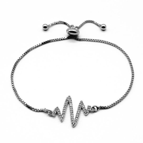 charm bracelets heartbeat cz girl adjustable bangles for trend women link chain charms bracelet jewelry wedding christmas gifts, Golden;silver
charm bracelets heartbeat cz girl adjustable bangles for trend women link chain charms bracelet jewelry wedding christmas gifts, Golden;silver