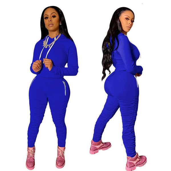 4106 solid tracksuits women's hooded multi pleated sports pants 2 zipper pockets, 2-piece set, Gray
4106 solid tracksuits women's hooded multi pleated sports pants 2 zipper pockets, 2-piece set, Gray