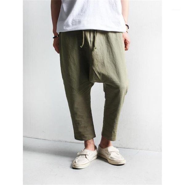 men's pants nine hanging crotch loose rope fashion trend small foot leisure large size cross, Black
men's pants nine hanging crotch loose rope fashion trend small foot leisure large size cross, Black