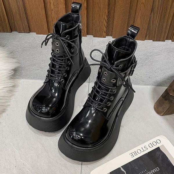 boots ladies lace-up luxury designer shoes round toe rubber rock fashion 2021 fall thick-soled metal buckle women's boot, Black
boots ladies lace-up luxury designer shoes round toe rubber rock fashion 2021 fall thick-soled metal buckle women's boot, Black