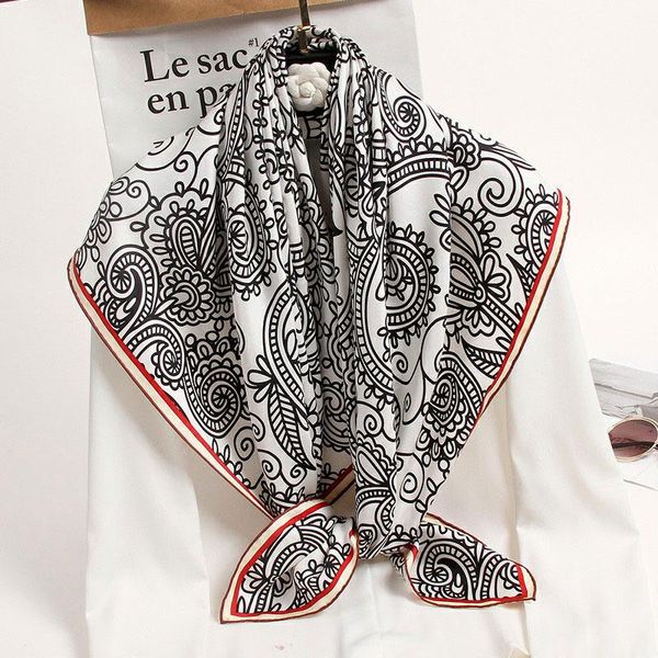 scarves women 100% silk 100*100cm large square scarf natural real neckerchief wraps shawls bandana head neck, Blue;gray
scarves women 100% silk 100*100cm large square scarf natural real neckerchief wraps shawls bandana head neck, Blue;gray