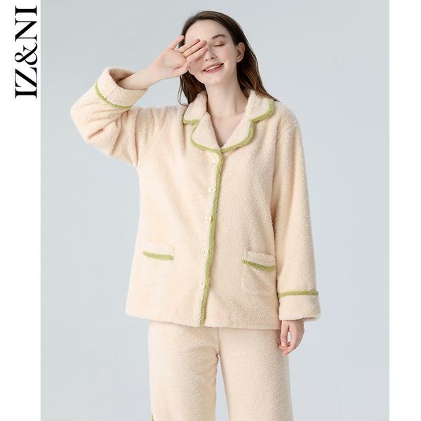 original 2021 female more winter long sleeve coral fleece flannel pajamas color suits that occupy the home women's sleepwear, Black;red
original 2021 female more winter long sleeve coral fleece flannel pajamas color suits that occupy the home women's sleepwear, Black;red