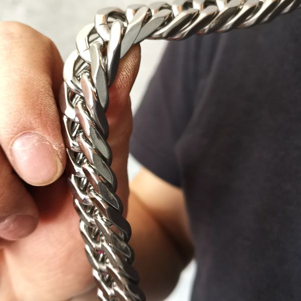 heavyweight 15mm 18-40inch high polished stainless steel chain men boys party street clothing hip hop miami cuban chain necklace, Silver
heavyweight 15mm 18-40inch high polished stainless steel chain men boys party street clothing hip hop miami cuban chain necklace, Silver
