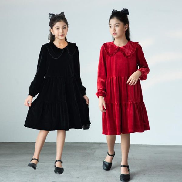 girl's dresses girls velvet kids teen preppy dress cute 2021 fashion children autumn baby princess clothing,#6491, Red;yellow
girl's dresses girls velvet kids teen preppy dress cute 2021 fashion children autumn baby princess clothing,#6491, Red;yellow