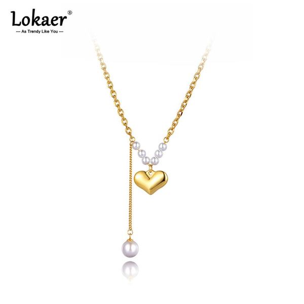 pendant necklaces lokaer fashion goth stainless steel lovely heart charm bohemia white pearl choker necklace for women n21107, Silver
pendant necklaces lokaer fashion goth stainless steel lovely heart charm bohemia white pearl choker necklace for women n21107, Silver