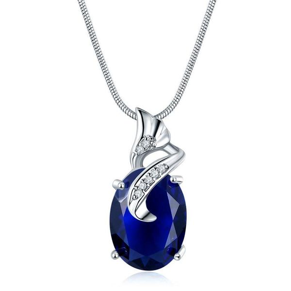 elegant oval zircon pendant necklace for female drop-shaped charms jewelry simple accessories necklaces, Silver
elegant oval zircon pendant necklace for female drop-shaped charms jewelry simple accessories necklaces, Silver