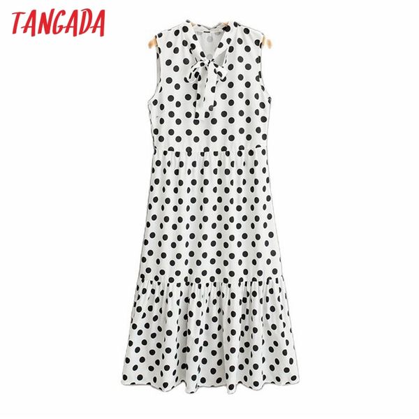 summer women dots print vintage bow neck sleeveless ladies midi dress vestidos sy207 210416, Black;gray
summer women dots print vintage bow neck sleeveless ladies midi dress vestidos sy207 210416, Black;gray