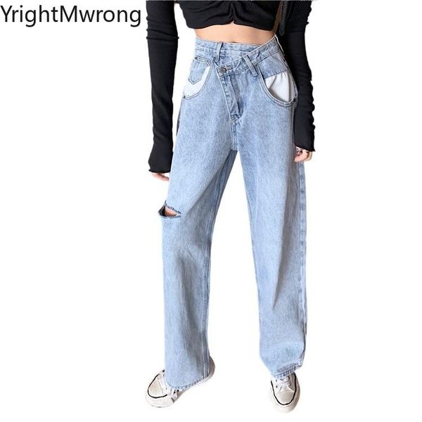 contrast pocket ripped hole irregular button zipper high waist washed blue solid loose straight denim pant jeans slim summer women's
contrast pocket ripped hole irregular button zipper high waist washed blue solid loose straight denim pant jeans slim summer women's