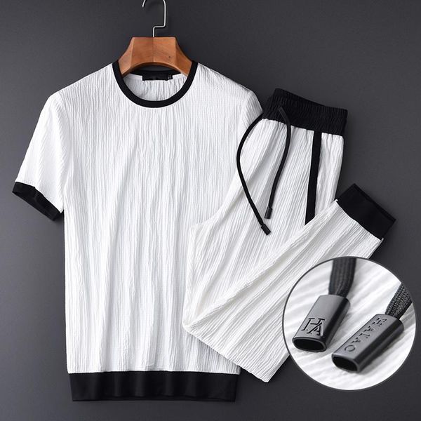 men's tracksuits men summer thin (t-shirt+pants) luxury wrinkle fabric casual sport mens plus size 4xl contrast color man sets, Gray
men's tracksuits men summer thin (t-shirt+pants) luxury wrinkle fabric casual sport mens plus size 4xl contrast color man sets, Gray