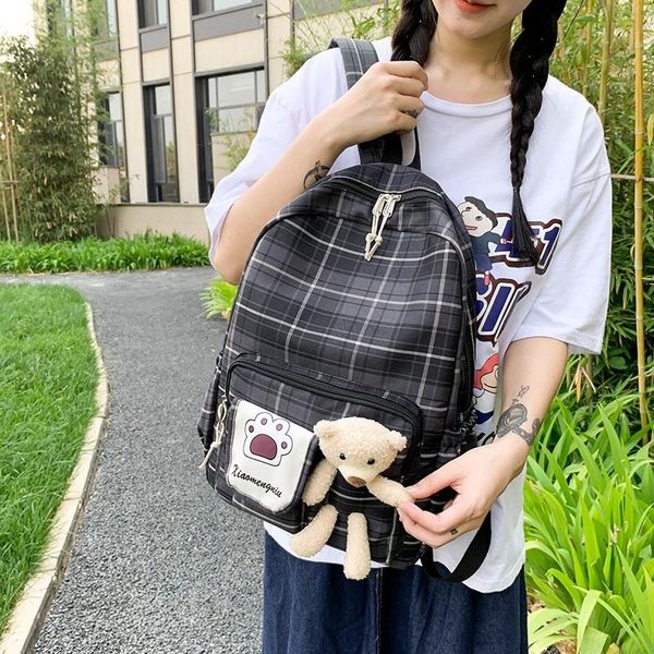 school bags korean style fashion backpacks for women cute plaid large capacity nylon travel
school bags korean style fashion backpacks for women cute plaid large capacity nylon travel
