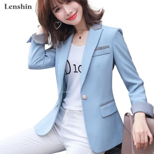 lenshin women elegant fashion jacket with pockets blazer keep slim single button office lady contrast color coat outwear women's suits, White;black
lenshin women elegant fashion jacket with pockets blazer keep slim single button office lady contrast color coat outwear women's suits, White;black
