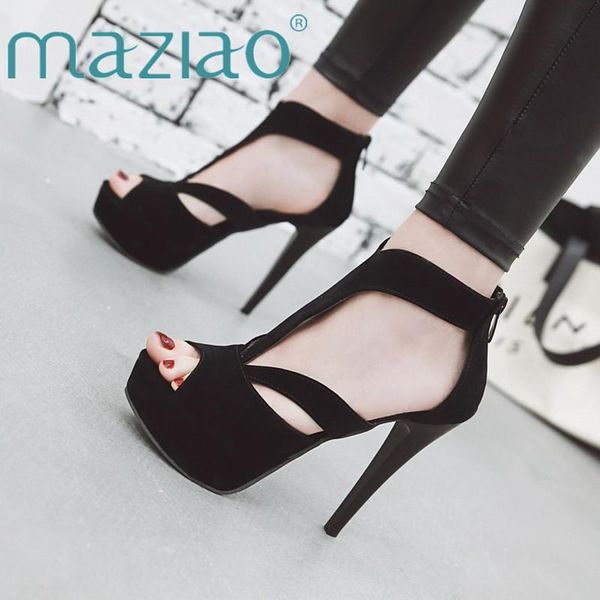 summer sandals women shoes zipper platform thin heel party extreme high heels ladies plus size 33-43, Black
summer sandals women shoes zipper platform thin heel party extreme high heels ladies plus size 33-43, Black