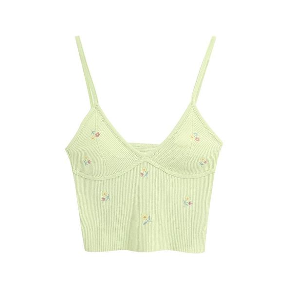 women's tanks & camis 2021 women fashion spaghetti strap floral embroidery tank summer wear female knitting slim sling crop, White
women's tanks & camis 2021 women fashion spaghetti strap floral embroidery tank summer wear female knitting slim sling crop, White
