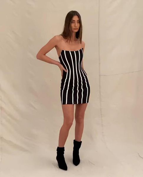 casual dresses black bodice strapless white tape rayon bandage evening party dress e1c3, Black;gray
casual dresses black bodice strapless white tape rayon bandage evening party dress e1c3, Black;gray